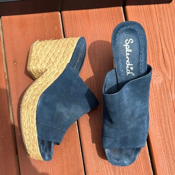 Splendid - Suede Wedge Sandals - Picture 4 of 12